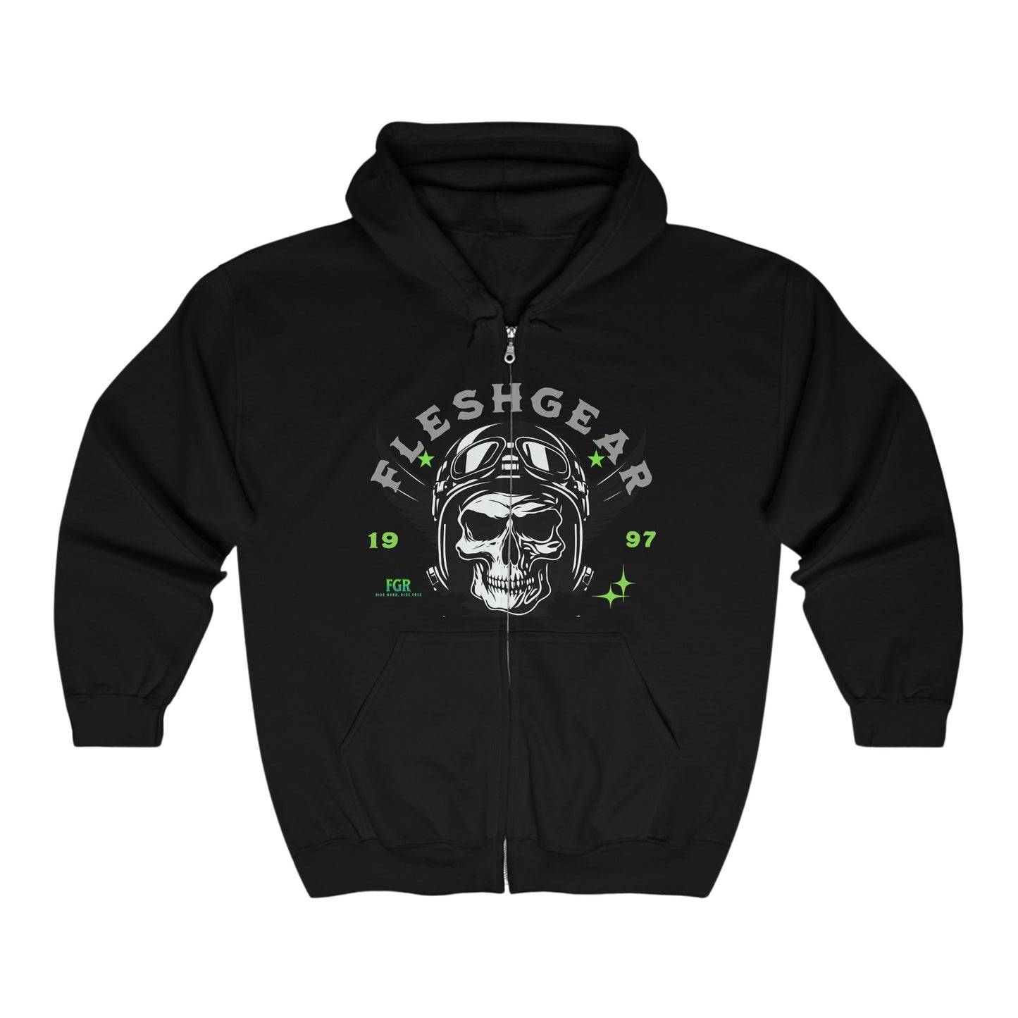 LET'S RIDE Full Zip Hooded Sweatshirt