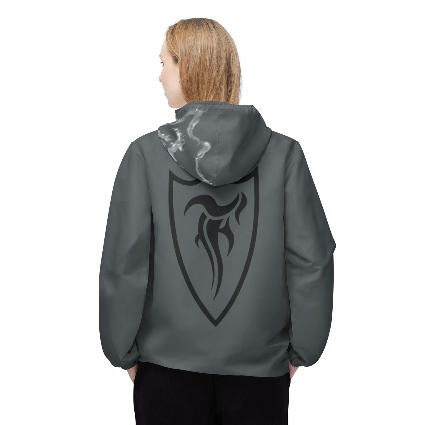 smoke shied Windbreaker Jacket - Lightweight Rain Gear, Casual Streetwear, , Perfect for Outdoor Adventures