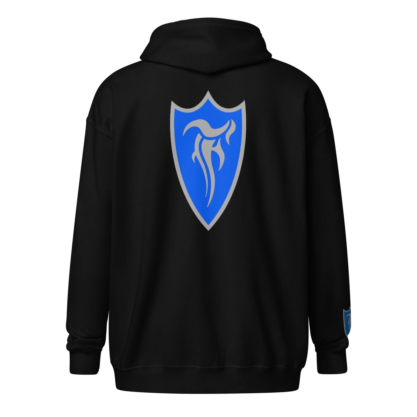 5 star embroidered zip hoodie