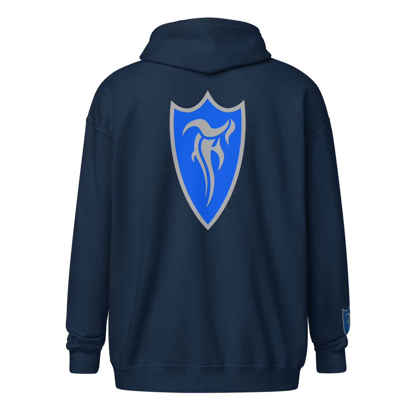 5 star embroidered zip hoodie