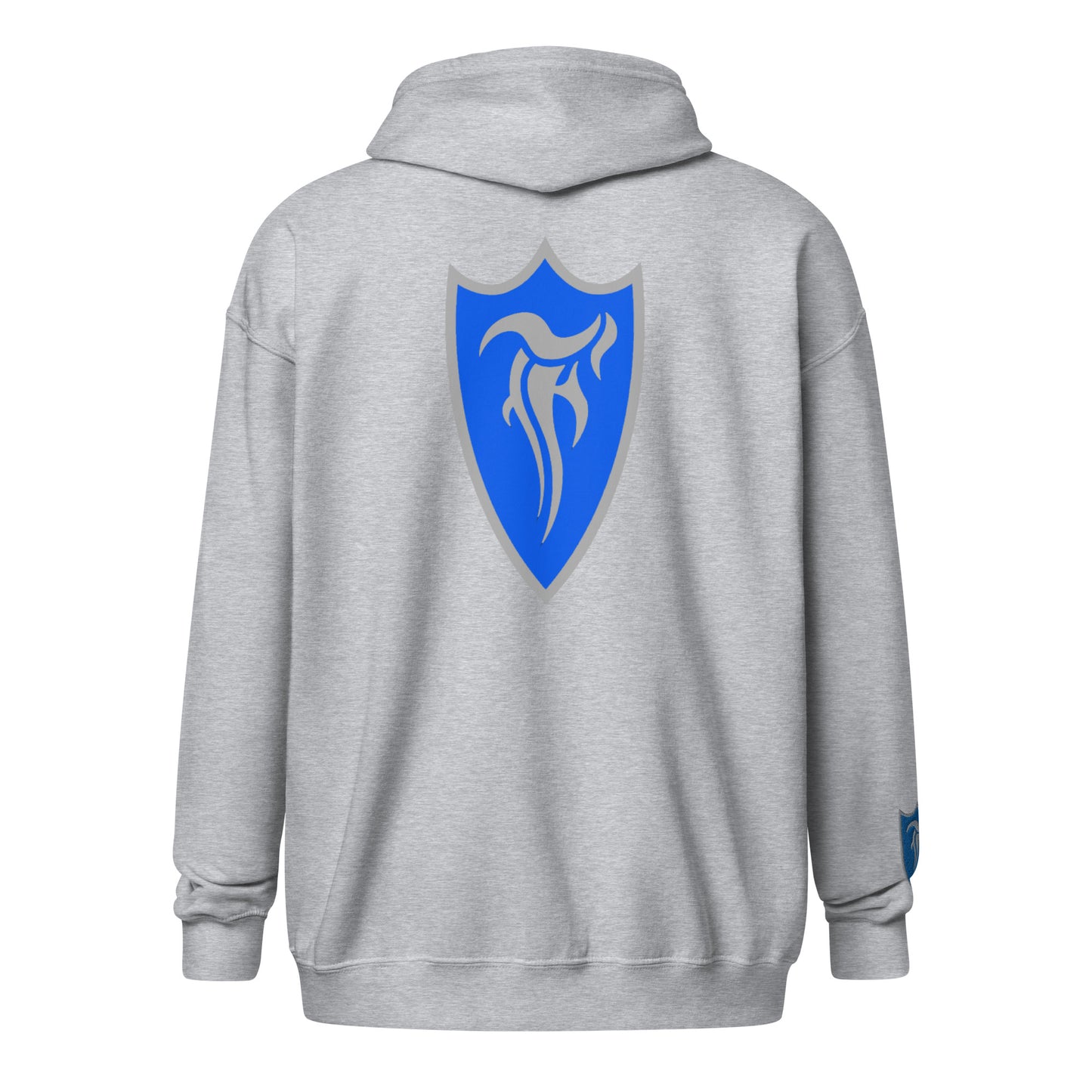 5 star embroidered zip hoodie