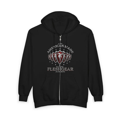 FiveStar /Fleshwound/.  Full Zip Hoodie