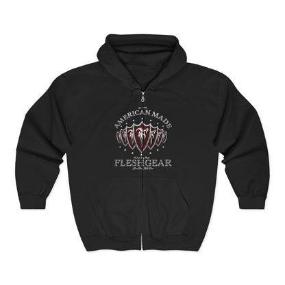 FiveStar /Fleshwound/.  Full Zip Hoodie