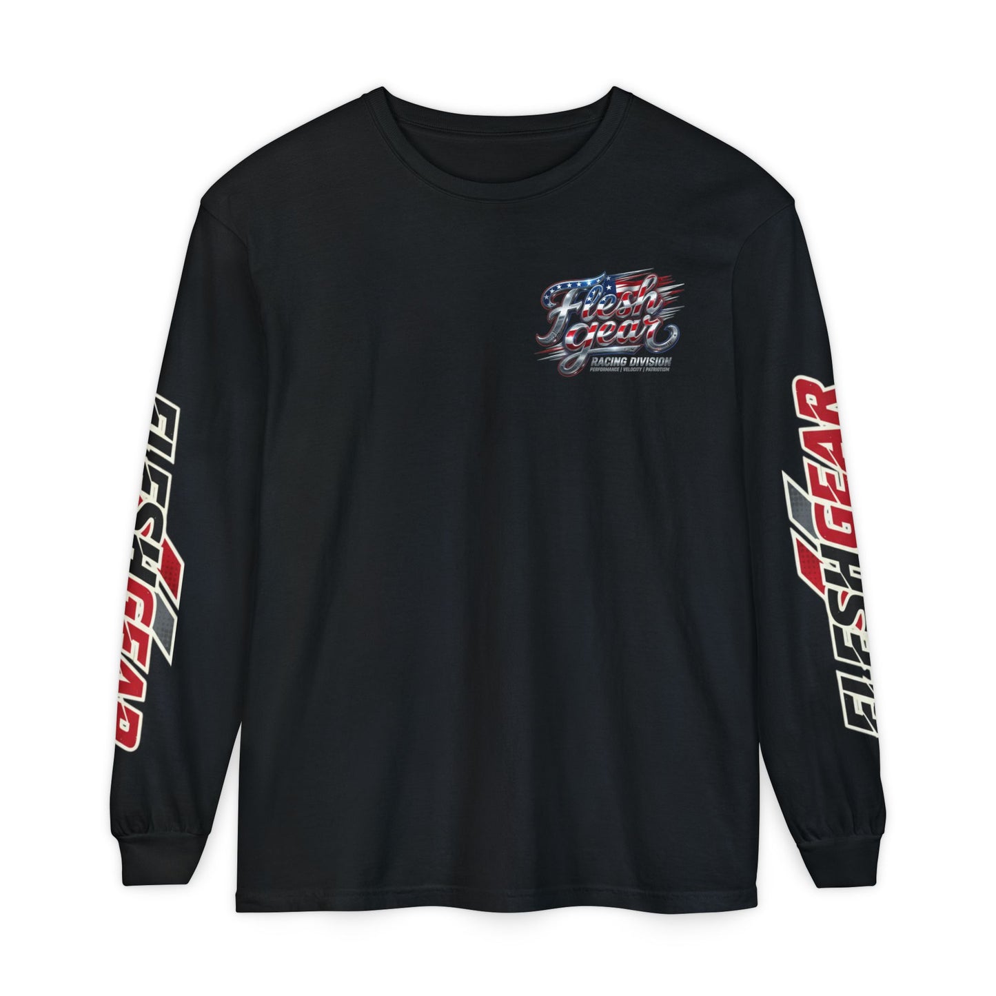 Racing Flag Long Sleeve Tee — Fleshgear American Racing Graphic