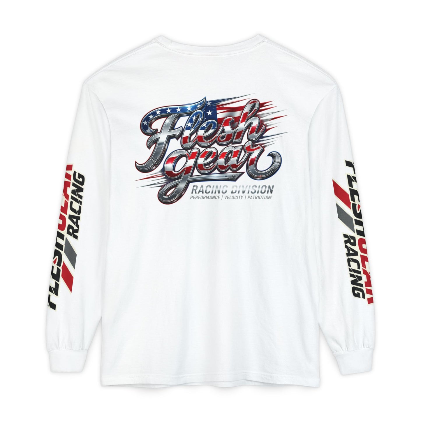 Racing Flag Long Sleeve Tee — Fleshgear American Racing Graphic