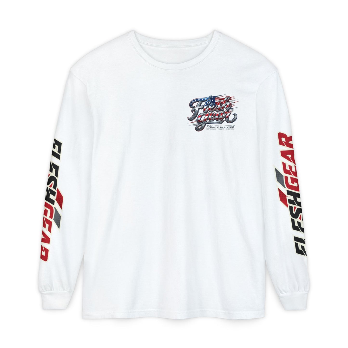 Racing Flag Long Sleeve Tee — Fleshgear American Racing Graphic