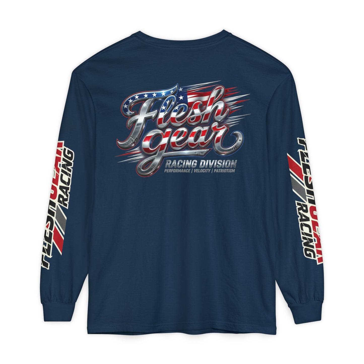 Racing Flag Long Sleeve Tee — Fleshgear American Racing Graphic