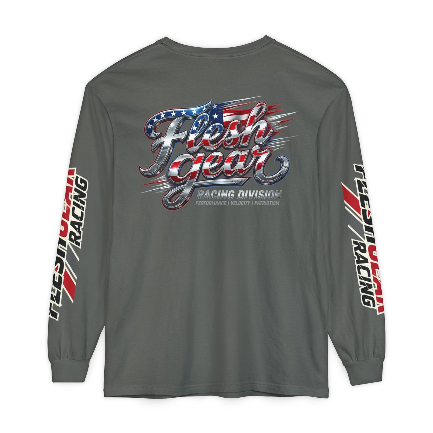Racing Flag Long Sleeve Tee — Fleshgear American Racing Graphic