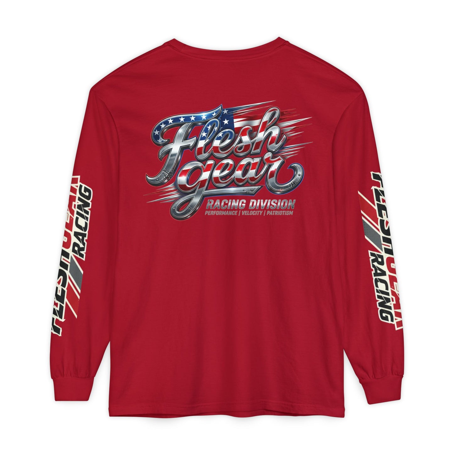 Racing Flag Long Sleeve Tee — Fleshgear American Racing Graphic