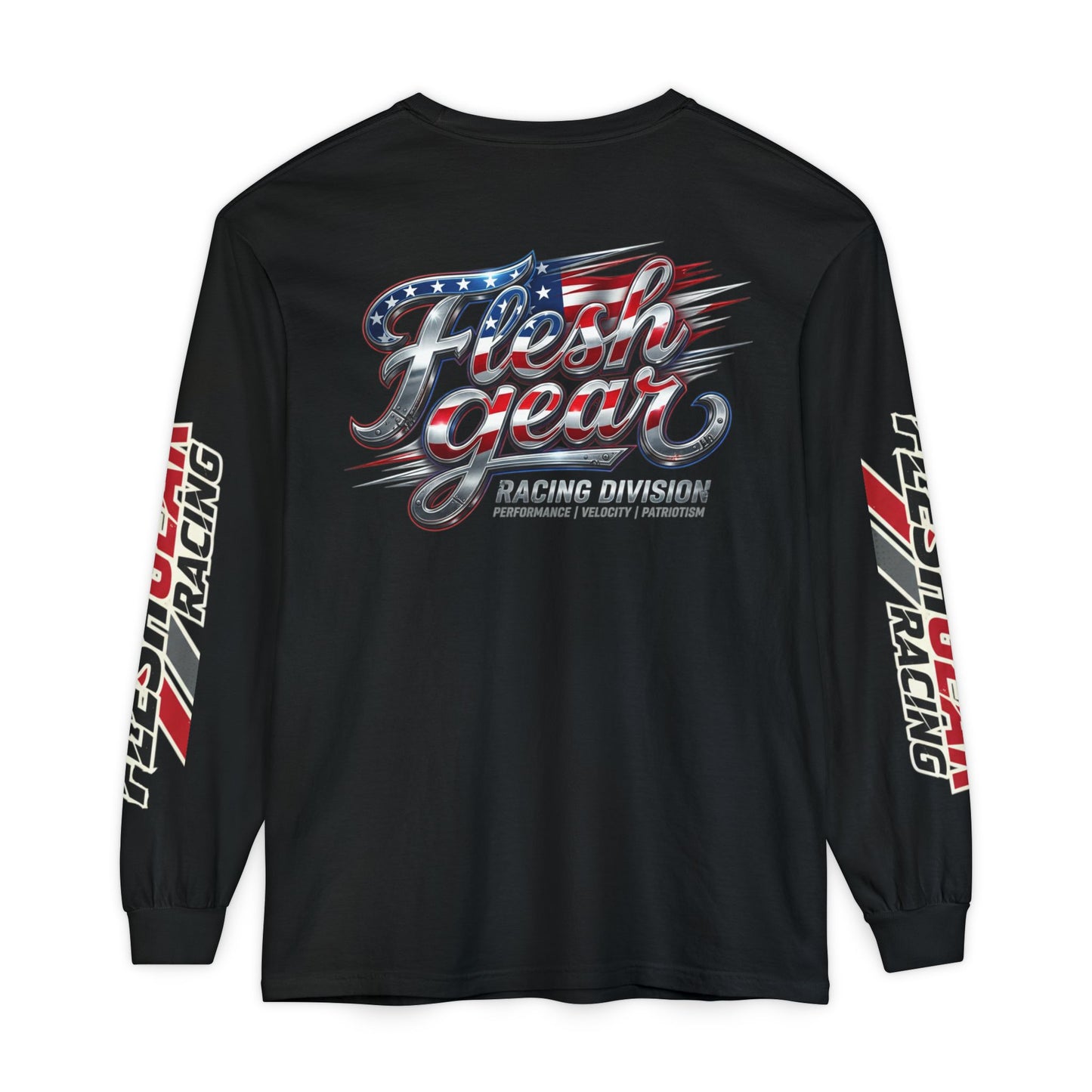 Racing Flag Long Sleeve Tee — Fleshgear American Racing Graphic