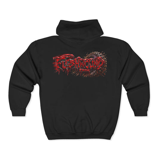 FiveStar /Fleshwound/.  Full Zip Hoodie