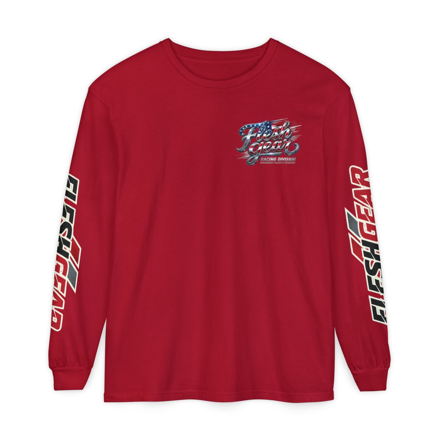 Racing Flag Long Sleeve Tee — Fleshgear American Racing Graphic