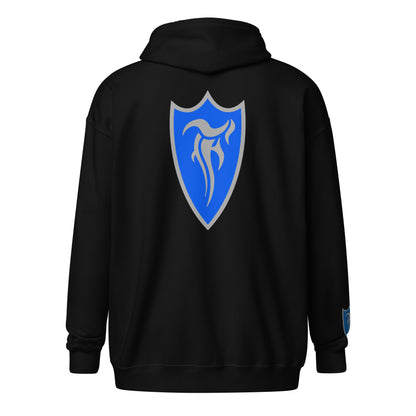 5 star embroidered zip hoodie