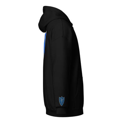 5 star embroidered zip hoodie