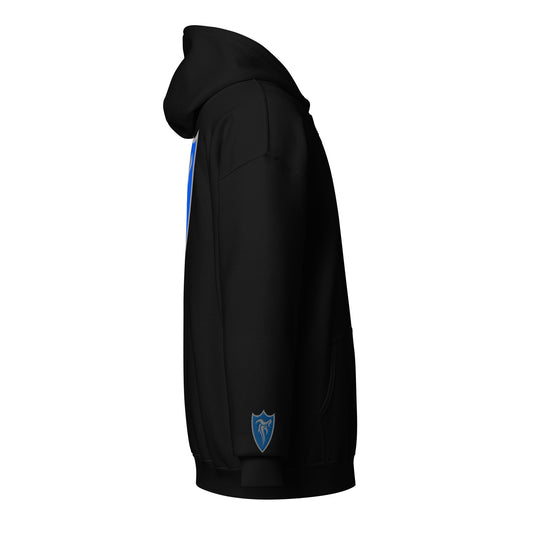 5 star embroidered zip hoodie