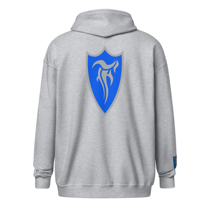 5 star embroidered zip hoodie